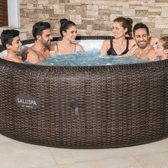 7 Person Round Inflatable Hot Tub 180 Jets