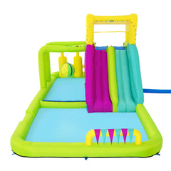 NNEDSZ Inflatable Water Pack Pool Slide Castle Playground H2OGO Splash Course-2