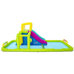 NNEDSZ Inflatable Water Pack Pool Slide Castle Playground H2OGO Splash Course-3