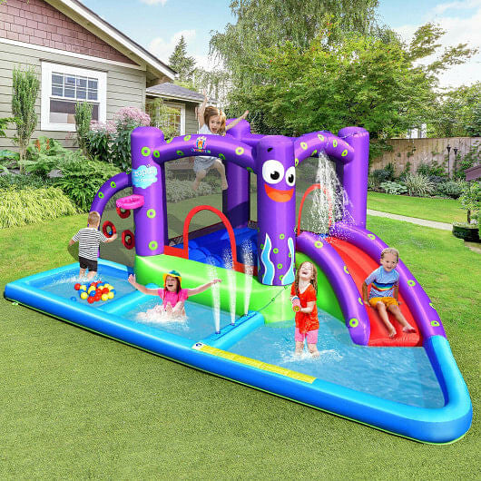 Inflatable Water Slide Castle without Blower-0