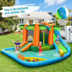 Inflatable Water Slide Park with Upgraded Handrail without Blower-3