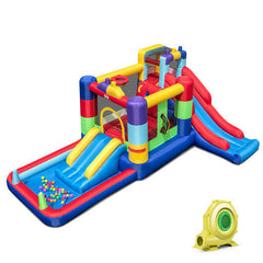 Inflatable Bounce House with 680W Blower and Ball Pit-2