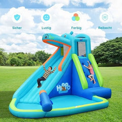 Inflatable Water Pool with Splash and Slide Without Blower-3
