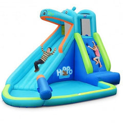 Inflatable Water Pool with Splash and Slide Without Blower-0