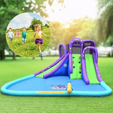 Inflatable Water Park Mighty Bounce House with Pool and 780W Blower-0