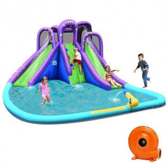 Inflatable Water Park Mighty Bounce House with Pool and 780W Blower-3
