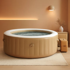 6 Person Inflatable Hot Tub With 140 Bubble Jets Spa-0