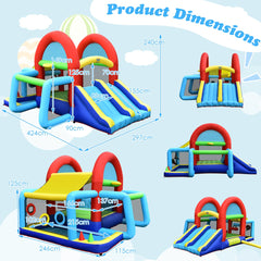 NNECW Inflatable Bounce House with Dual Slides and Jumping Area with 450W Blower-3