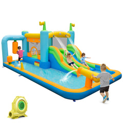 NNECW Inflatable Bounce House with Dual Slides for Kids Aged 3-10 Years (with Blower)-1