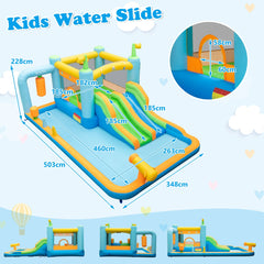 NNECW Inflatable Bounce House with Dual Slides for Kids Aged 3-10 Years (with Blower)-3