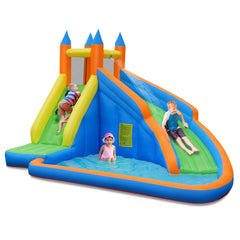 NNECW Inflatable Water Slide Wet & Dry Bounce House with Carrying Bag (without Blower)-1