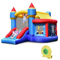 NNECW Multifunctional Inflatable Bounce House with Slide for Backyard with Blower-1