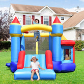 NNECW 5-in-1 Inflatable Kids Jumping Castle Bouncer with Slide No Blower-0