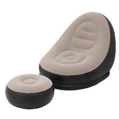 NNEOBA Inflatable Foldable Recliner Sofa with Ottoman
