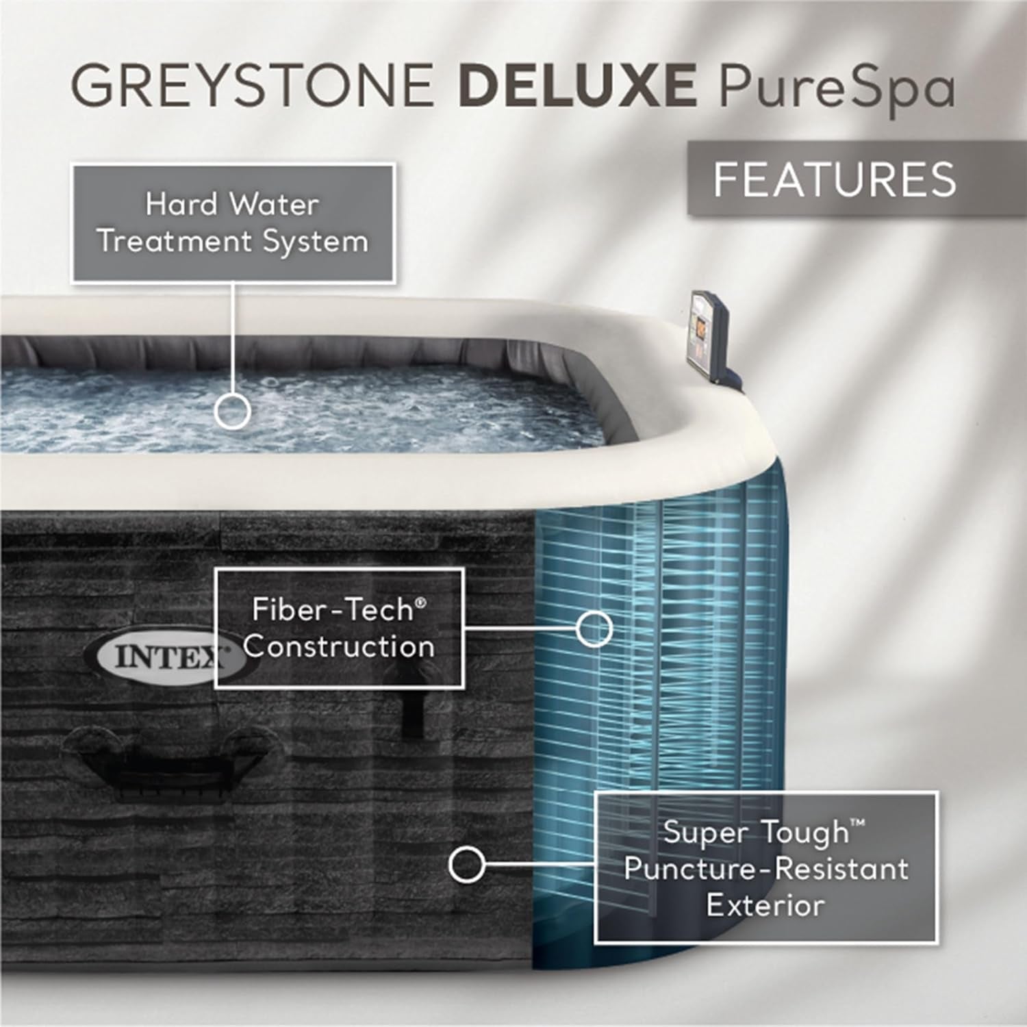 Greystone Deluxe 4 Person Inflatable Hot Tub