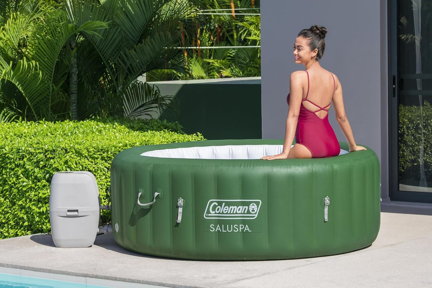 Green Inflatable Hot Tub 4-6 Person