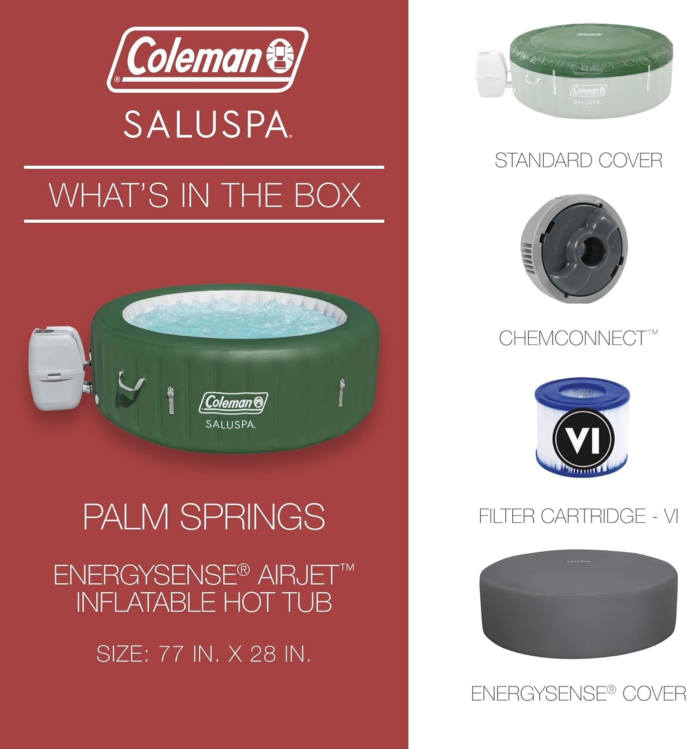 Green Inflatable Hot Tub 4-6 Person