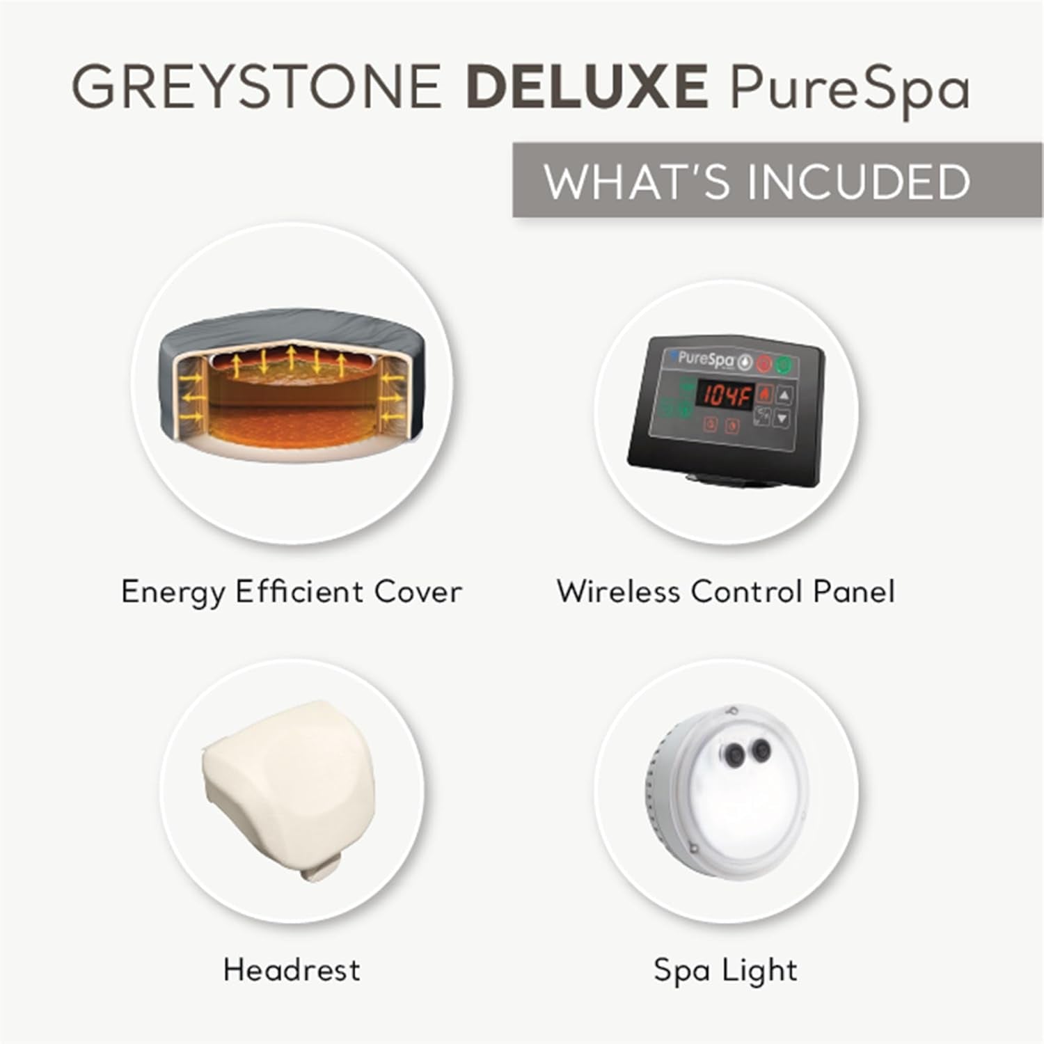 Greystone Deluxe 4 Person Inflatable Hot Tub