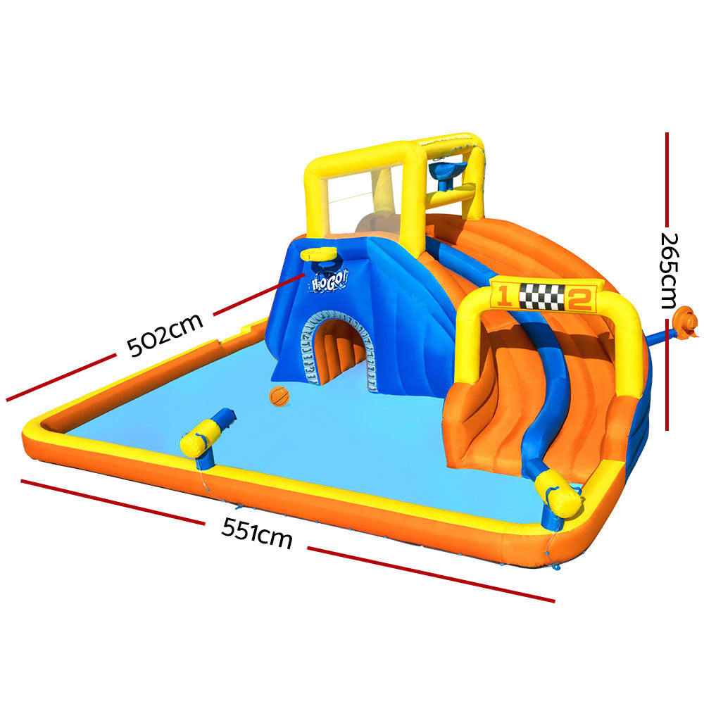 NNEDSZ Inflatable Water Slide Jumping Castle Double Slides for Pool Playground