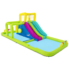 NNEDSZ Inflatable Water Pack Pool Slide Castle Playground H2OGO Splash Course-0