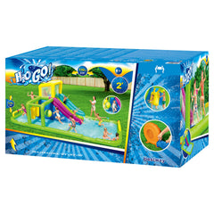 NNEDSZ Inflatable Water Pack Pool Slide Castle Playground H2OGO Splash Course