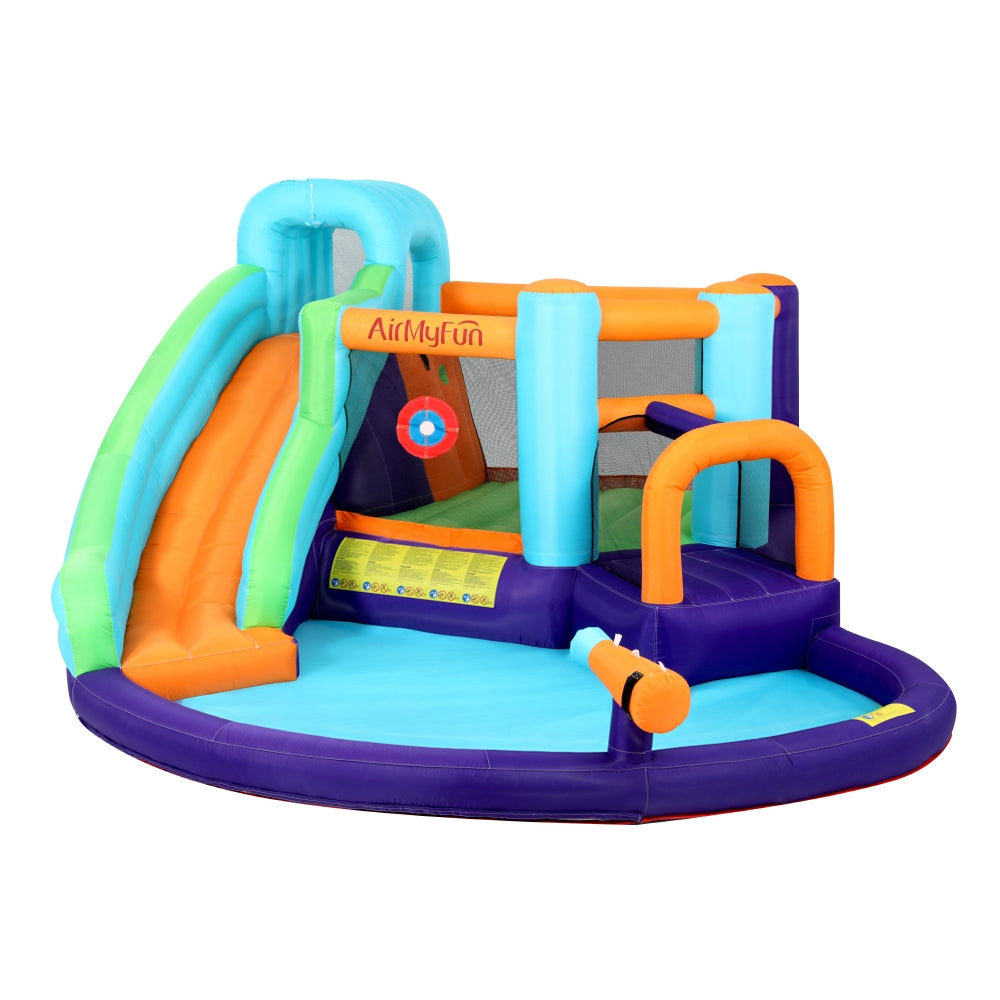 NNEDSZ AirMyFun Inflatable Water Slide Kids Jumping Castle Trampoline Outdoor