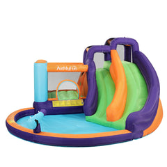 NNEDSZ AirMyFun Inflatable Water Slide Kids Jumping Trampoline Castle Double Slide