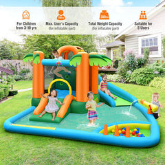 Inflatable Water Slide Park with Upgraded Handrail without Blower-1