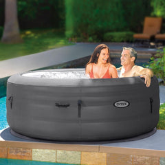 Gray 4 Person Inflatable Heated Hot Tub