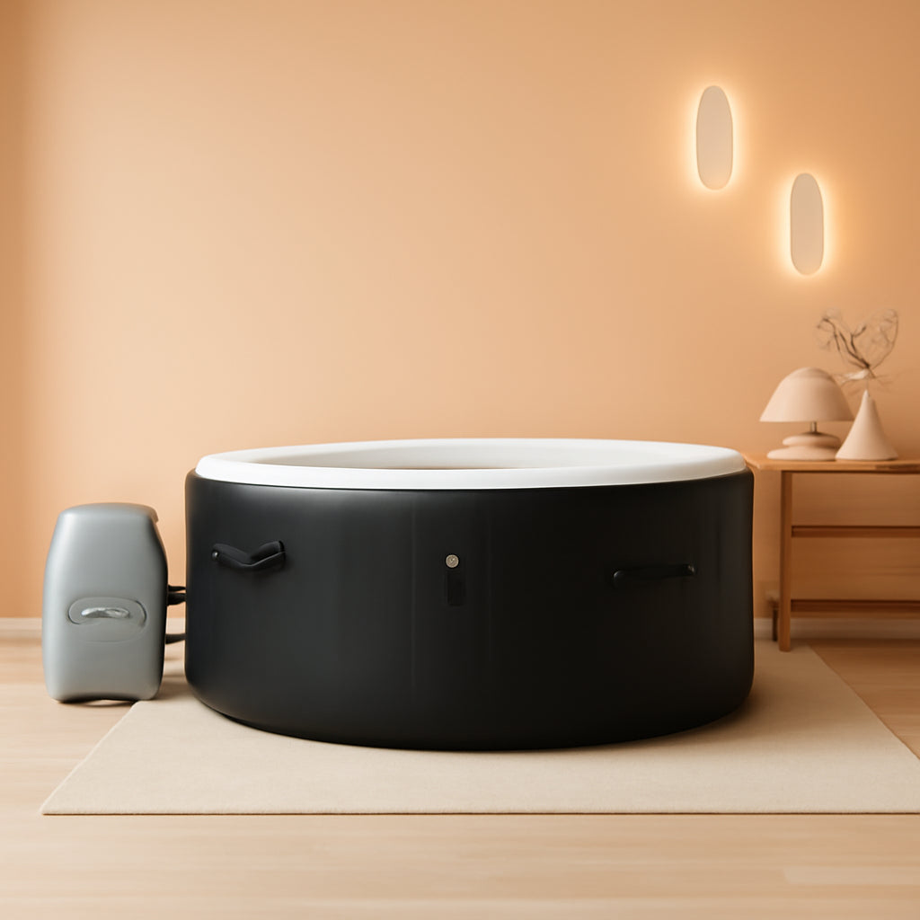 SaluSpa Miami AirJet Inflatable Hot Tub 2 To 4 Person Black-0