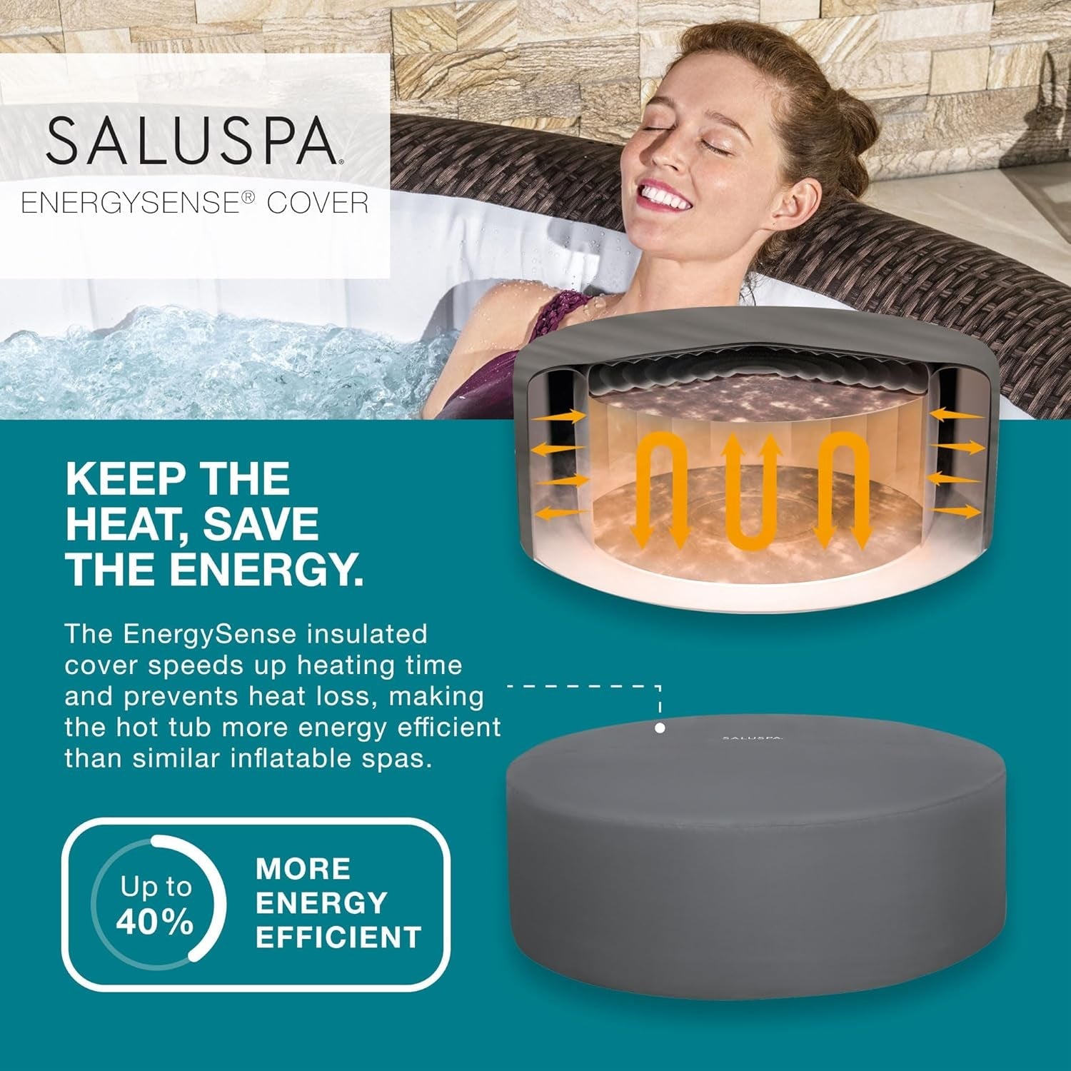 7 Person Round Inflatable Hot Tub 180 Jets