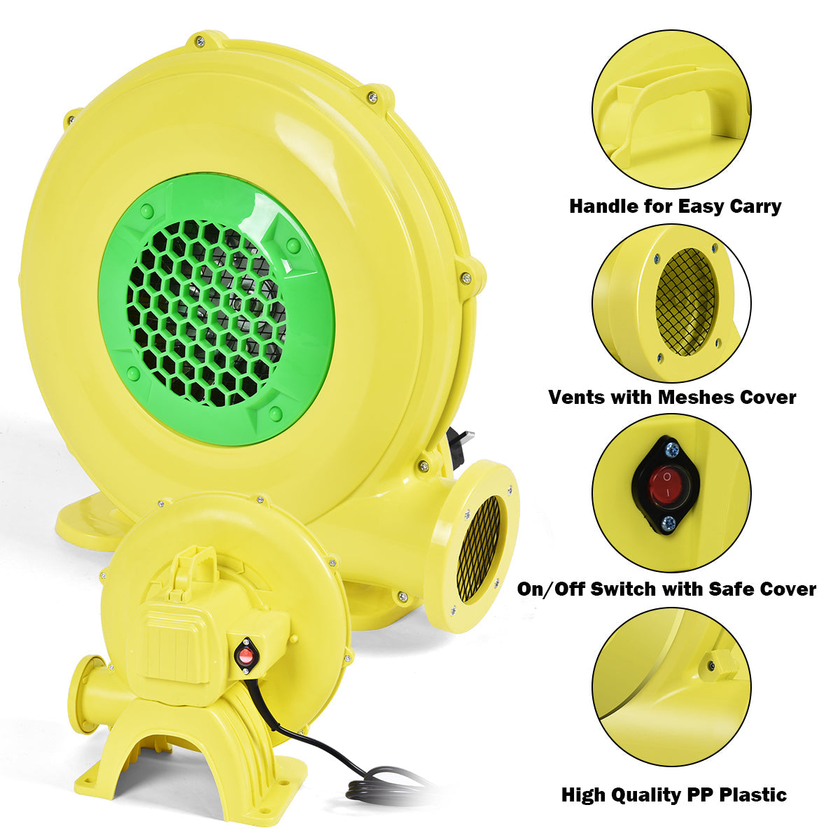 NNECW 480W Electric Air Fan Blower for Inflatable Bounce House