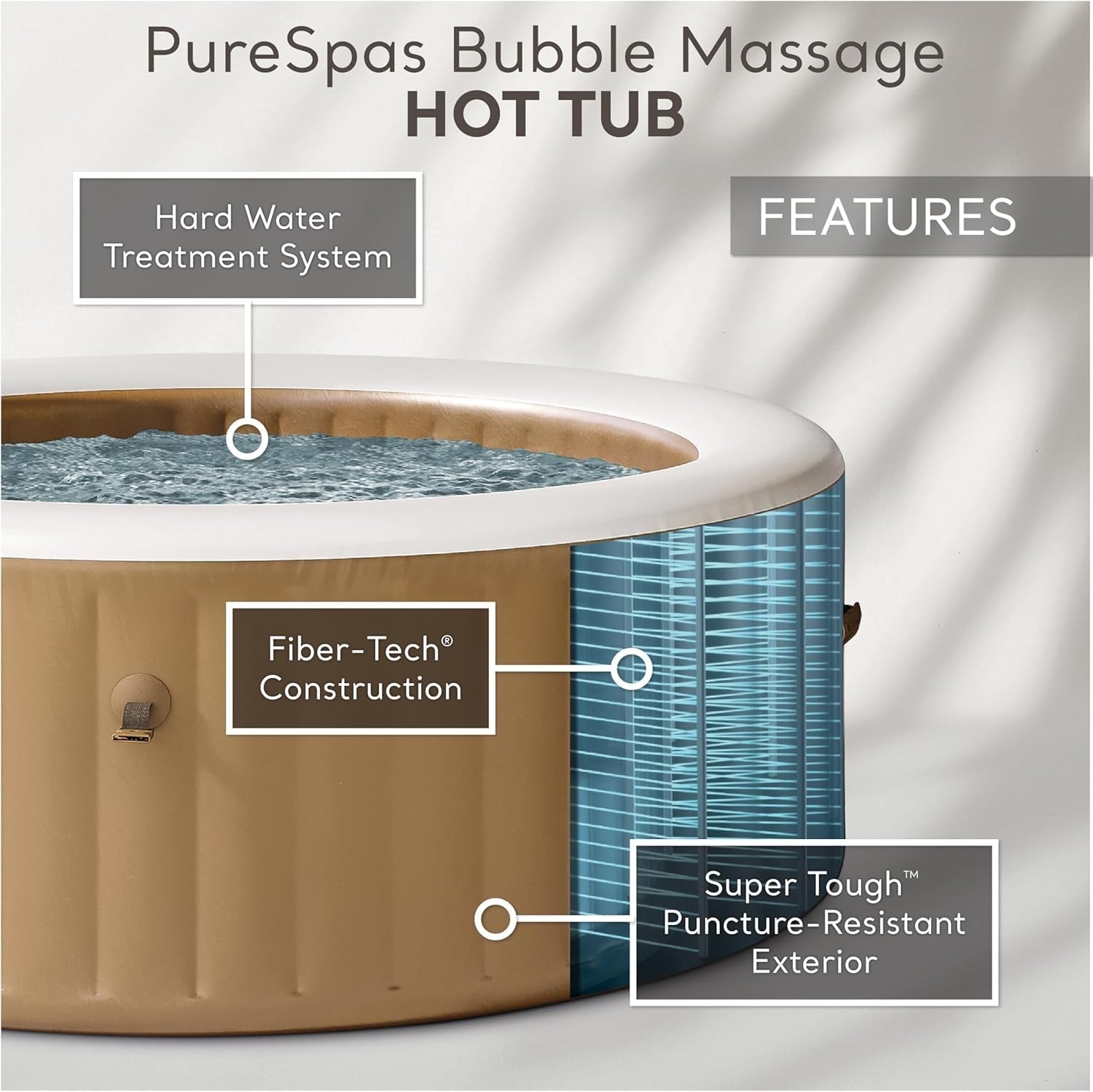 6 Person Inflatable Hot Tub 140 Jets